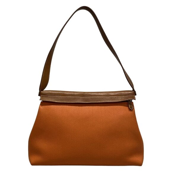 Auth HERMES Yoeh Bag Orange Brown Togo Leather Unconfirmed Shoulder Bag - Picture 2 of 16